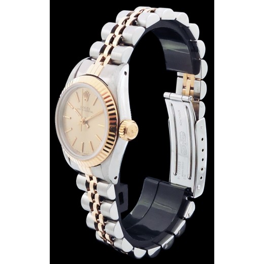 Montre Rolex Lady Oyster Perpetual or & acier