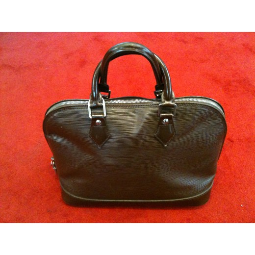 Sac Louis Vuitton Alma PM en cuir épi chocolat
