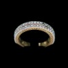 Bague ancienne pour homme en or, platine et diamants