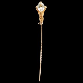 Épingle à cravate serre d'aigle quartz