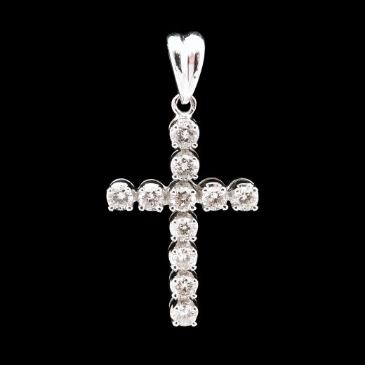 Pendentif Croix diamants