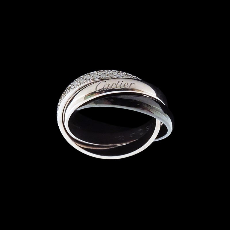 Bague Cartier Trinity c ramique et diamants
