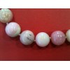 Collier en agate rose