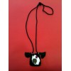 Pendentif Bernardaud en porcelaine et résine sur cordon noir