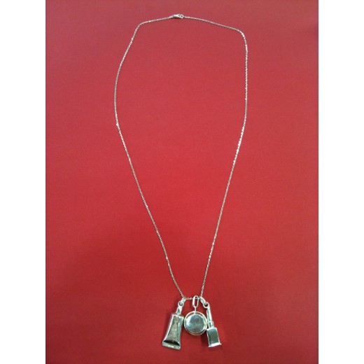 Collier avec pendentifs  Marc Deloche en argent