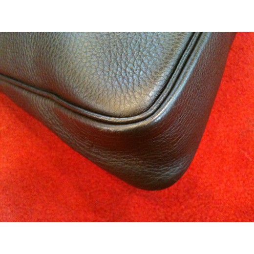Sac Hermès Massaï en cuir Taurillon Clémence chocolat