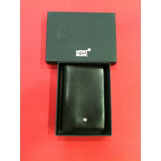 Bloc note de poche Montblanc en cuir noir