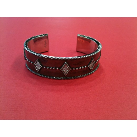 Bracelet jonc De Jaegher Seven en argent et diamants blancs