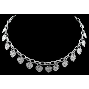 Collier joaillerie Cœurs diamants