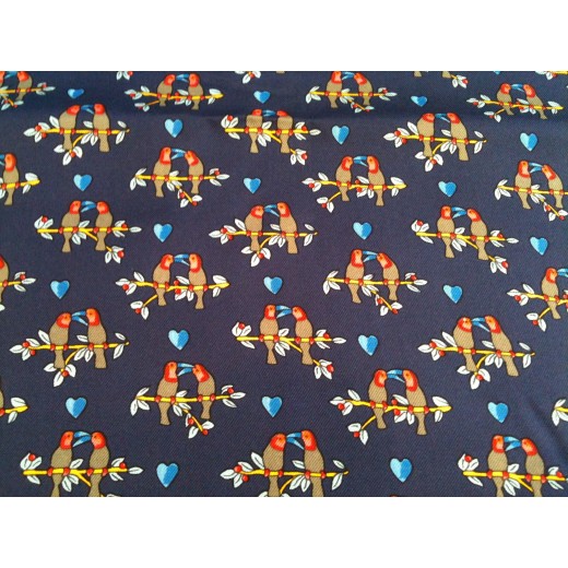 Gavroche Hermès Toucans amoureux en soie