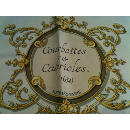 Carré Hermès Courbettes et Cabrioles en soie