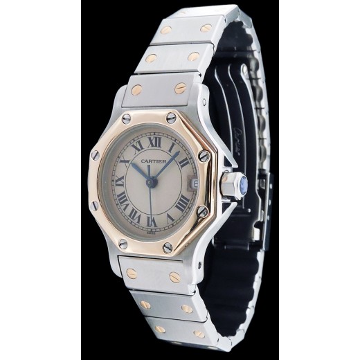 Montre Cartier Santos en or et acier