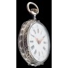 Montre à gousset motifs floraux en argent