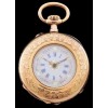 Montre à gousset motifs floraux en or