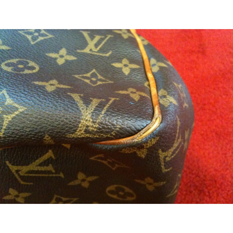 Sac à main Louis Vuitton Batignolles petit modèle en toile monogram marron  et cuir naturel