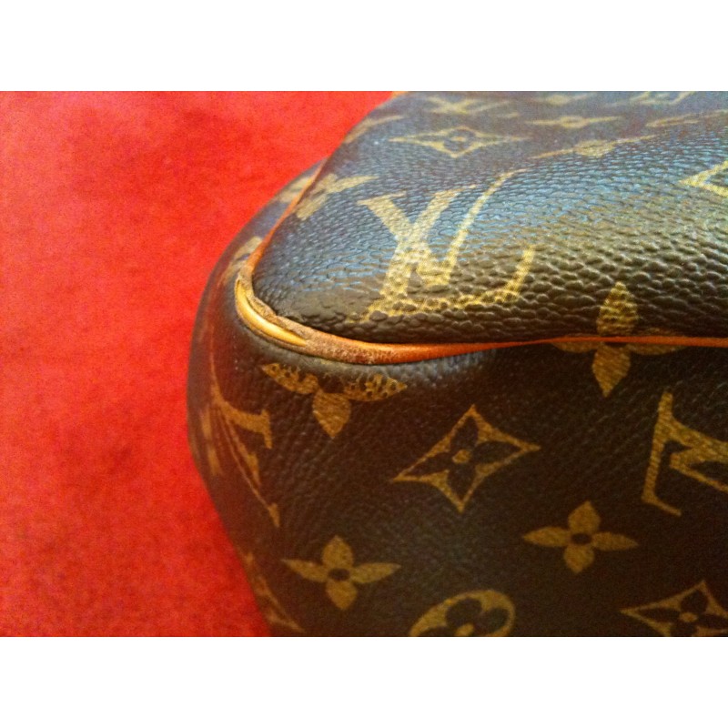 Sac à main Louis Vuitton Batignolles petit modèle en toile monogram marron  et cuir naturel