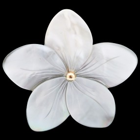 Pendentif Fleur Tiaré Tahiti en nacre