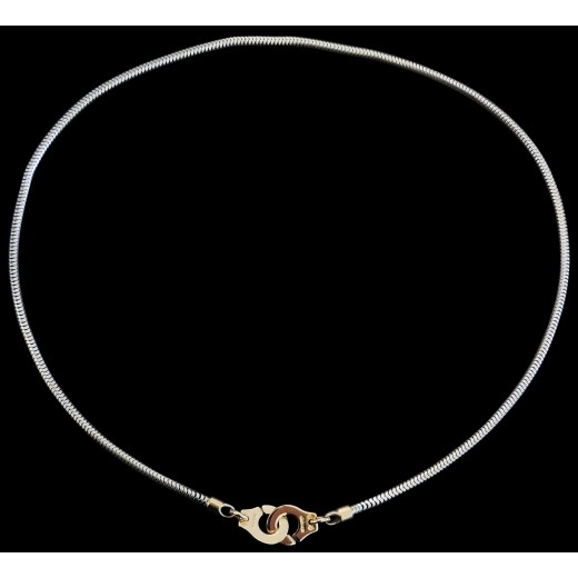 Collier Dinh Van Menottes R10 bicolore