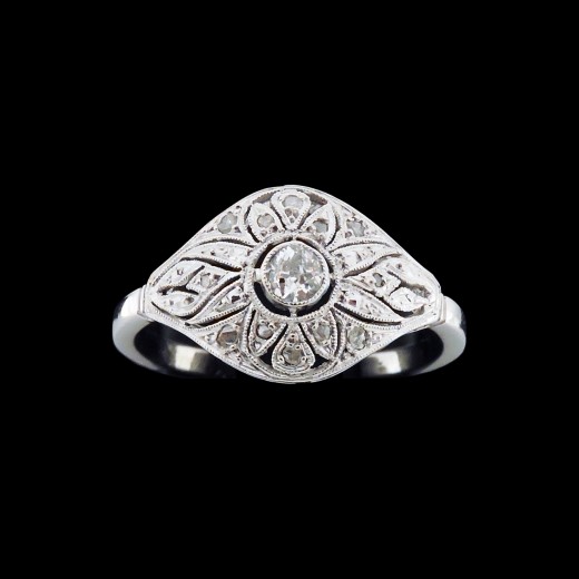 Bague art deco argent femme best sale
