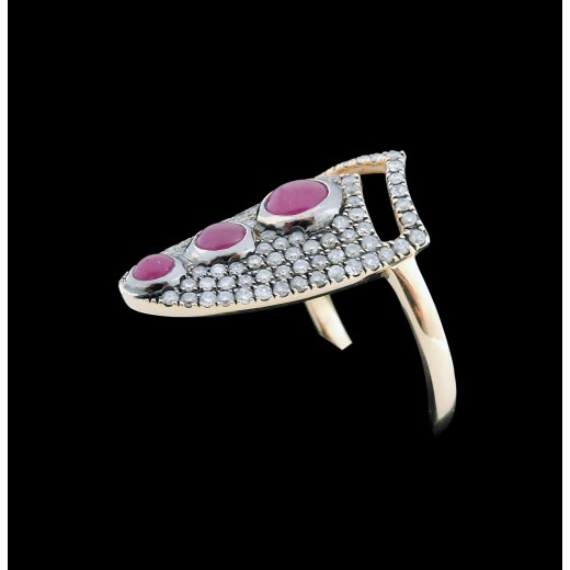 Bague Yvonne Léon rubis et diamants