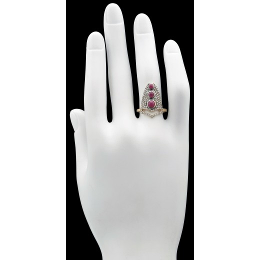 Bague Yvonne Léon rubis et diamants