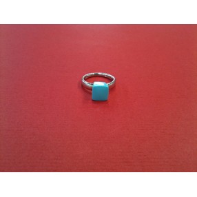 Bague Arthus Bertrand Cubix en argent et onyx bleu