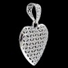 Pendentif cœur ajouré diamants