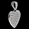 Pendentif cœur ajouré diamants