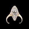 Bague Marquise en or et diamants