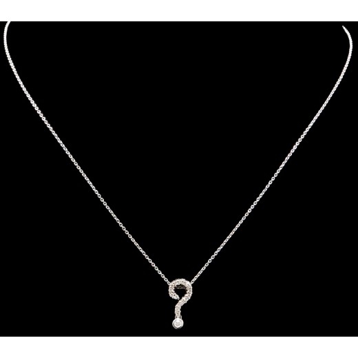 Collier Point d'interrogation diamants