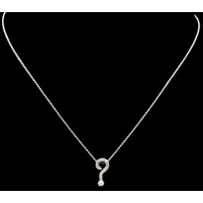 Collier Point d'interrogation diamants