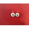 Boucles d'oreilles Bernardaud en porcelaine