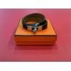 Bracelet Hermès Kelly Double tour en cuir noir