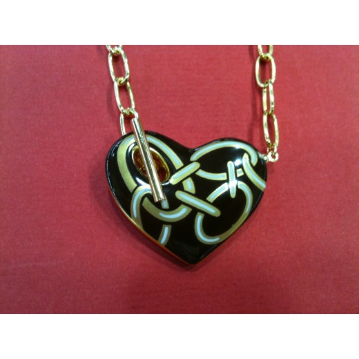 Collier Et Bracelet En Porcelaine Bernardaud - Multicolore, Motif Fleurs Yin Yang - Occasion Comme Neuf