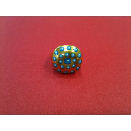 Bague Bernardaud en plaqué or et porcelaine