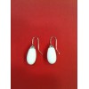 Boucles d'oreilles Bernardaud Goutte blanc en porcelaine et argent