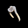 Bague Tourbillon deux ors diamants