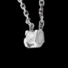 Collier solitaire diamant serti en C