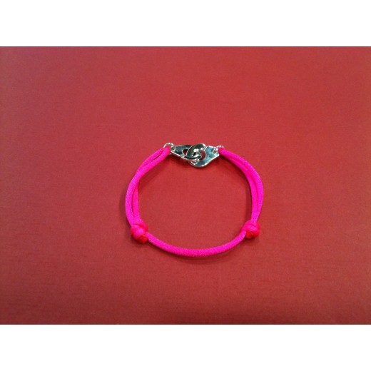 Bracelet Dinh Van Menottes R12 en argent sur cordon