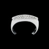 Bague rectangulaire pavage diamants