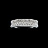 Bague rectangulaire pavage diamants