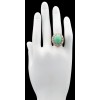 Bague Jade cabochon entourage diamants