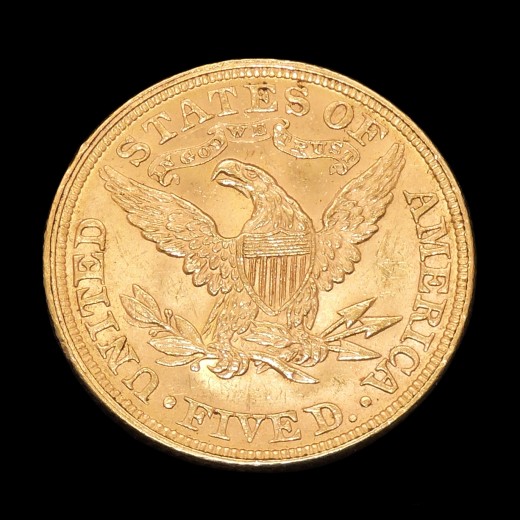 Pièce d'or 5 dollars Liberté