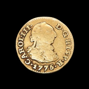 Pièce en or 1/2 escudo Charles III