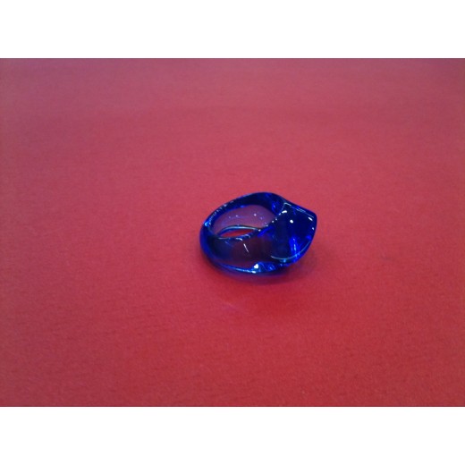 Bague Baccarat en cristal bleu