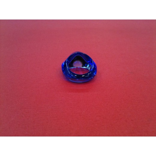 Bague Baccarat en cristal bleu