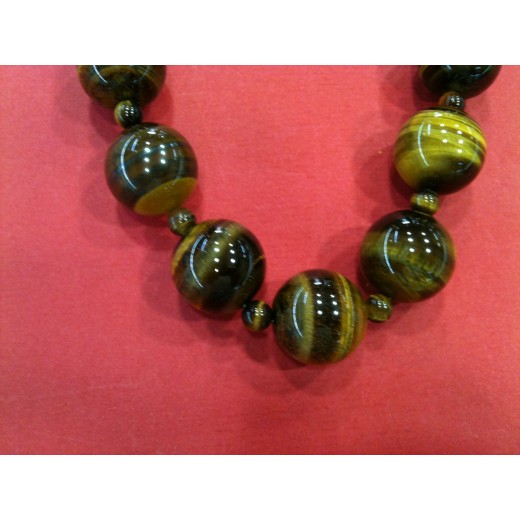 Bague ethnique en OEIL de TIGRE - Amazonia Bijoux
