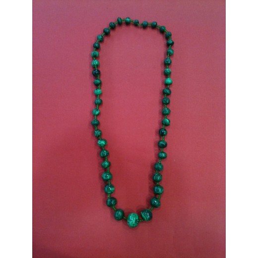 Collier en malachite 