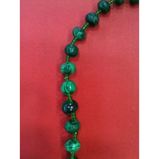 Collier en malachite 
