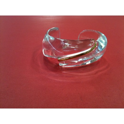 Bracelet Baccarat en cristal et or